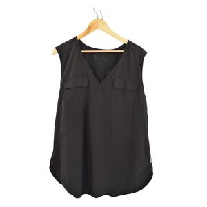 5.11 Tactical Shirt Womens XL Black Sleeveless‎ Button Utility Top